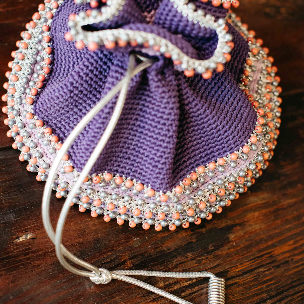 
                      
                        Vintage Purple Woven Bucket Purse
                      
                    