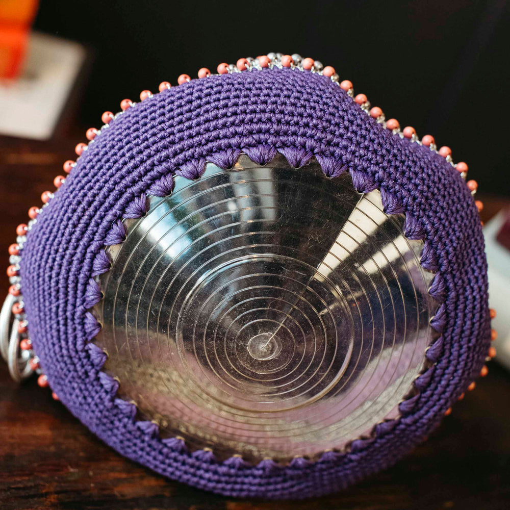 
                      
                        Vintage Purple Woven Bucket Purse
                      
                    