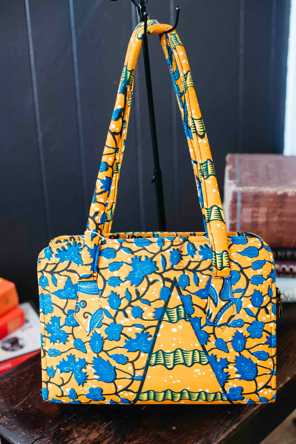 Pre-loved Handmade Orange Structured Shoulder Bag