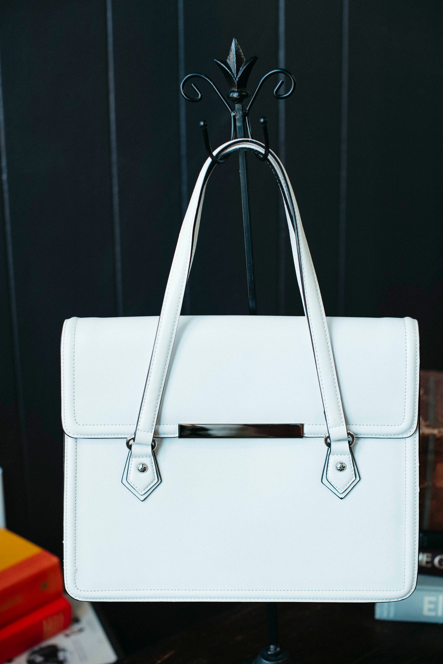 Y2K White Leather Cromia Handbag