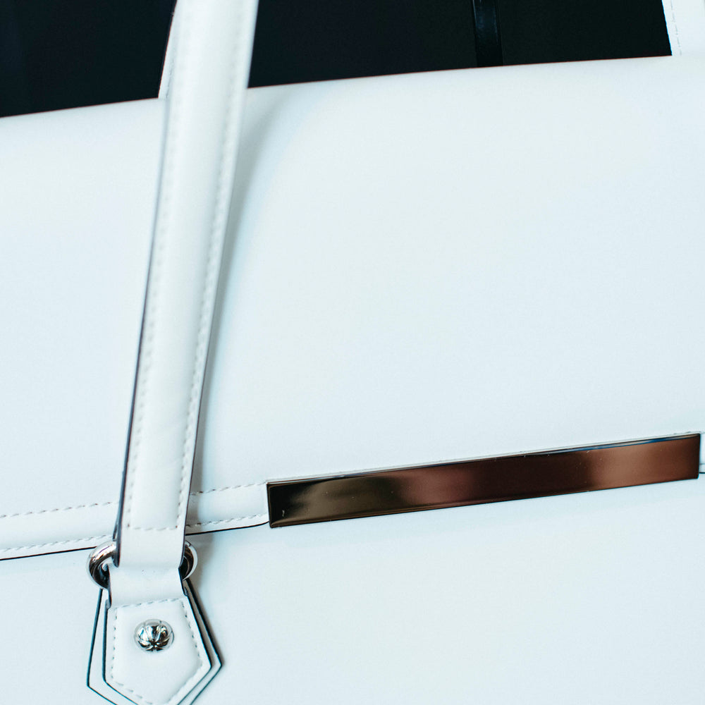 
                      
                        Y2K White Leather Cromia Handbag
                      
                    