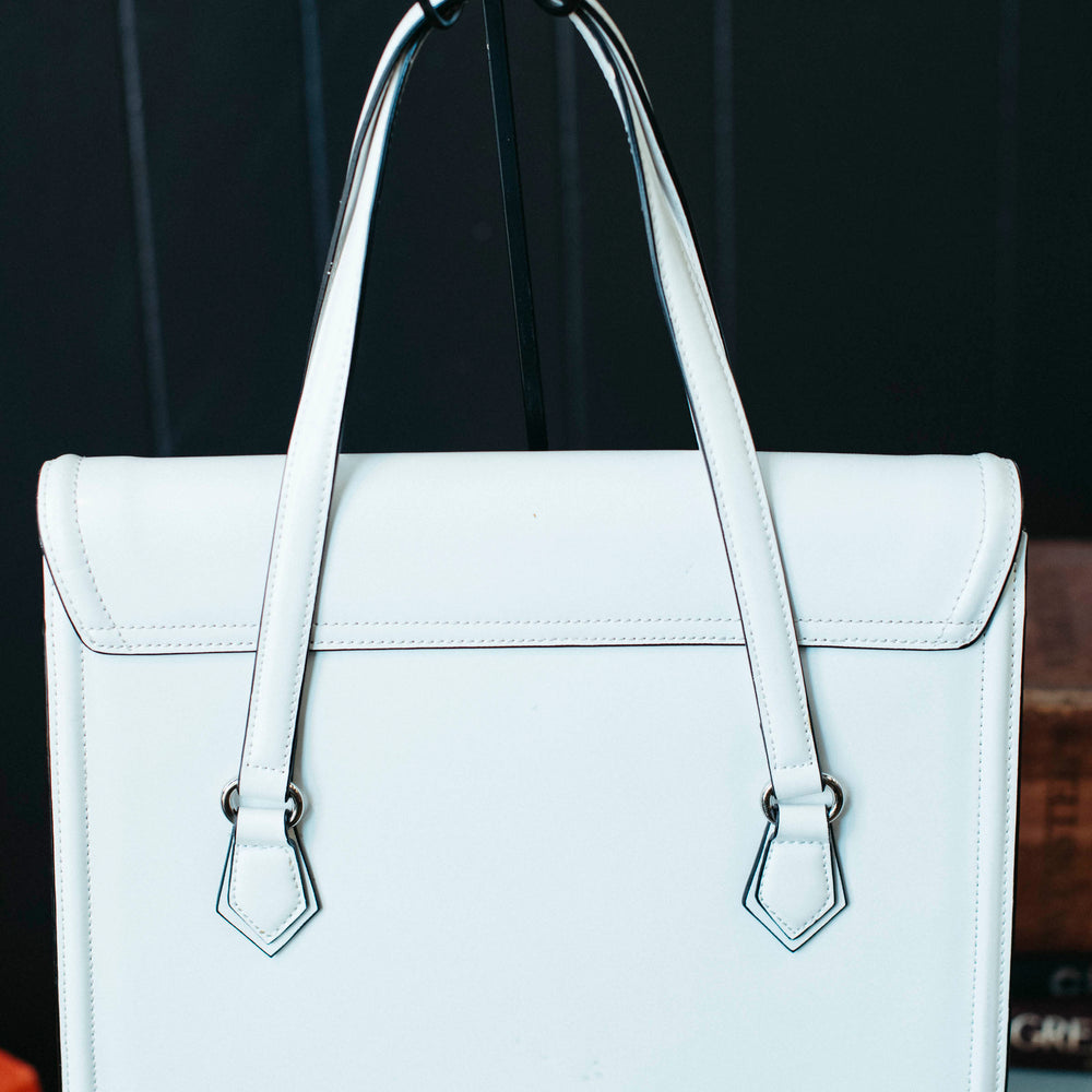 Y2K White Leather Cromia Handbag