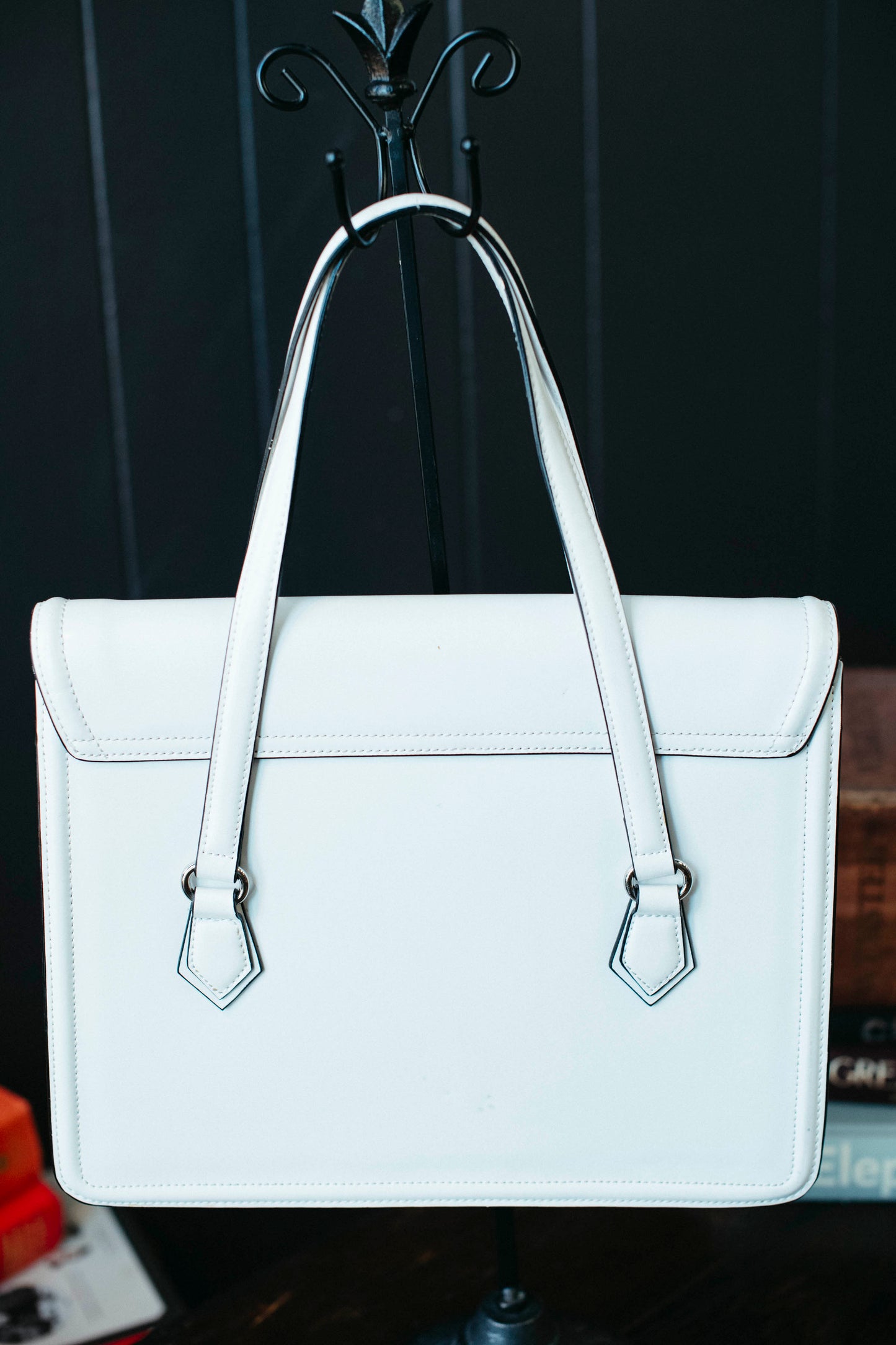 Y2K White Leather Cromia Handbag