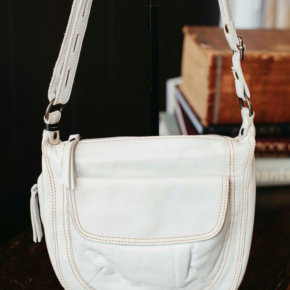 Alva Leather Bag - White