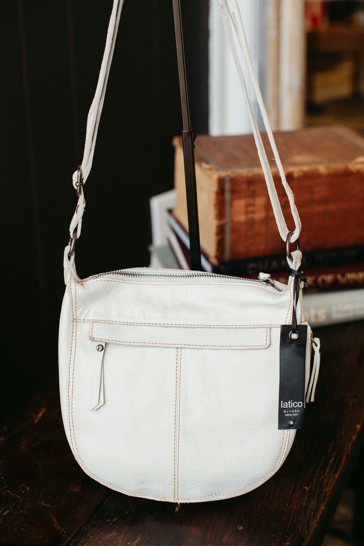 Alva Leather Bag - White