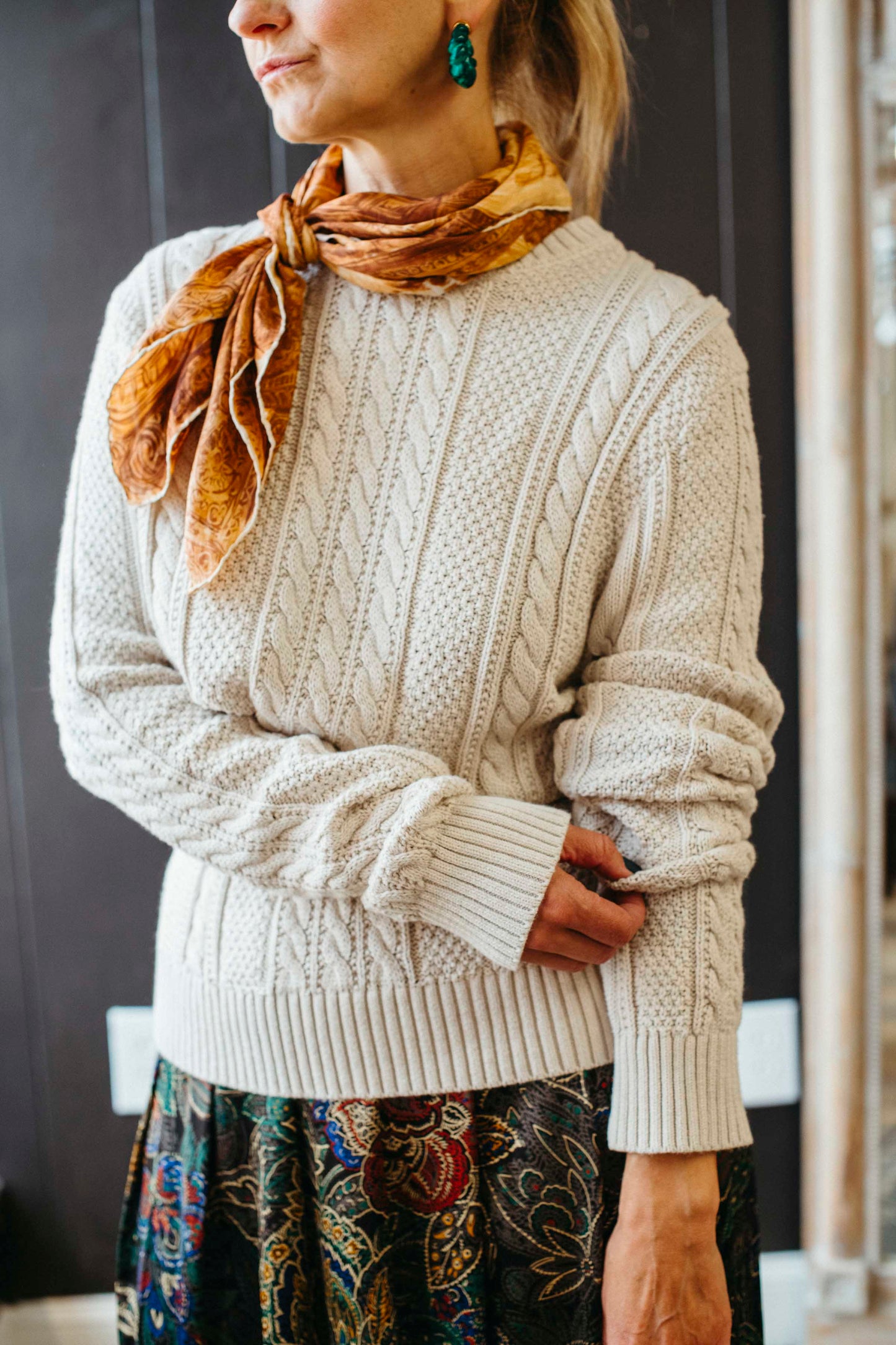 Pre-loved Braided Sweater - Size M