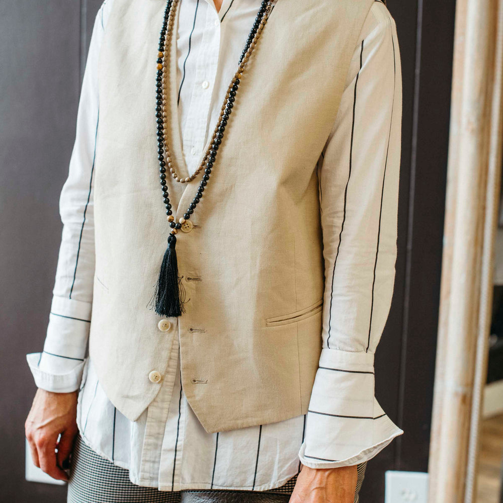 Pre-loved Cream Menswear Vest - Size M