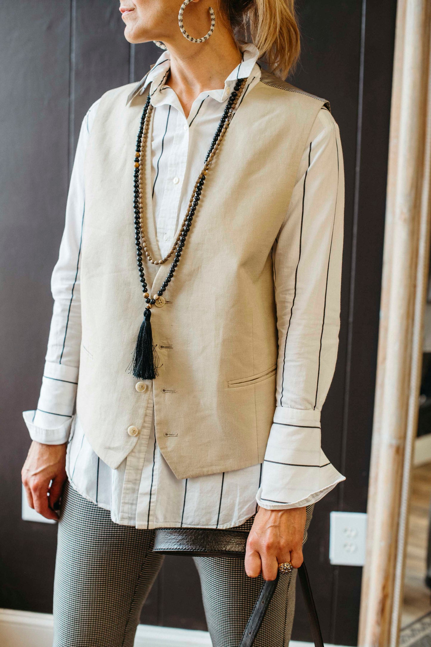 Pre-loved Cream Menswear Vest - Size M