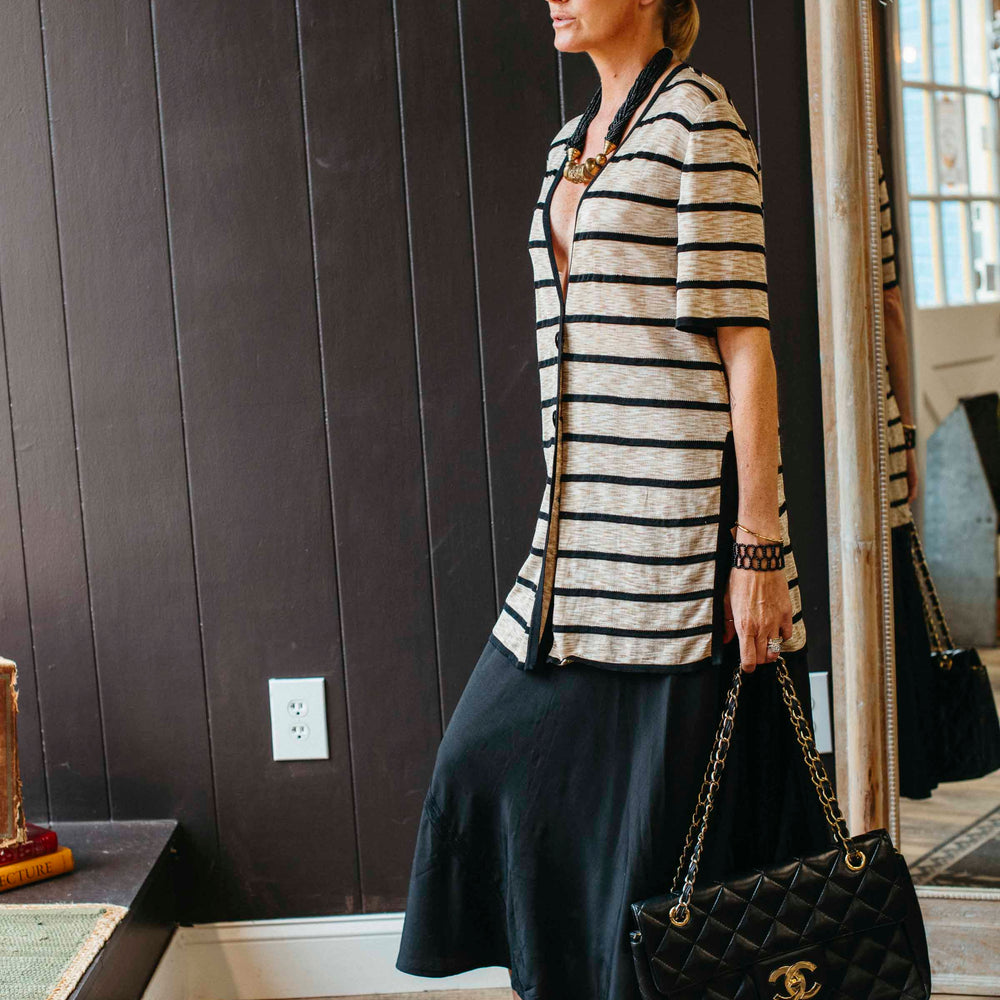 
                      
                        Pre-loved Striped Linen Cardigan - Size M
                      
                    