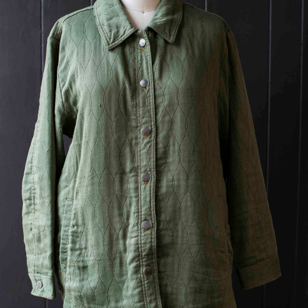 
                      
                        Pre-loved Army Green Diamond Quilted Jacket - Size XXL
                      
                    