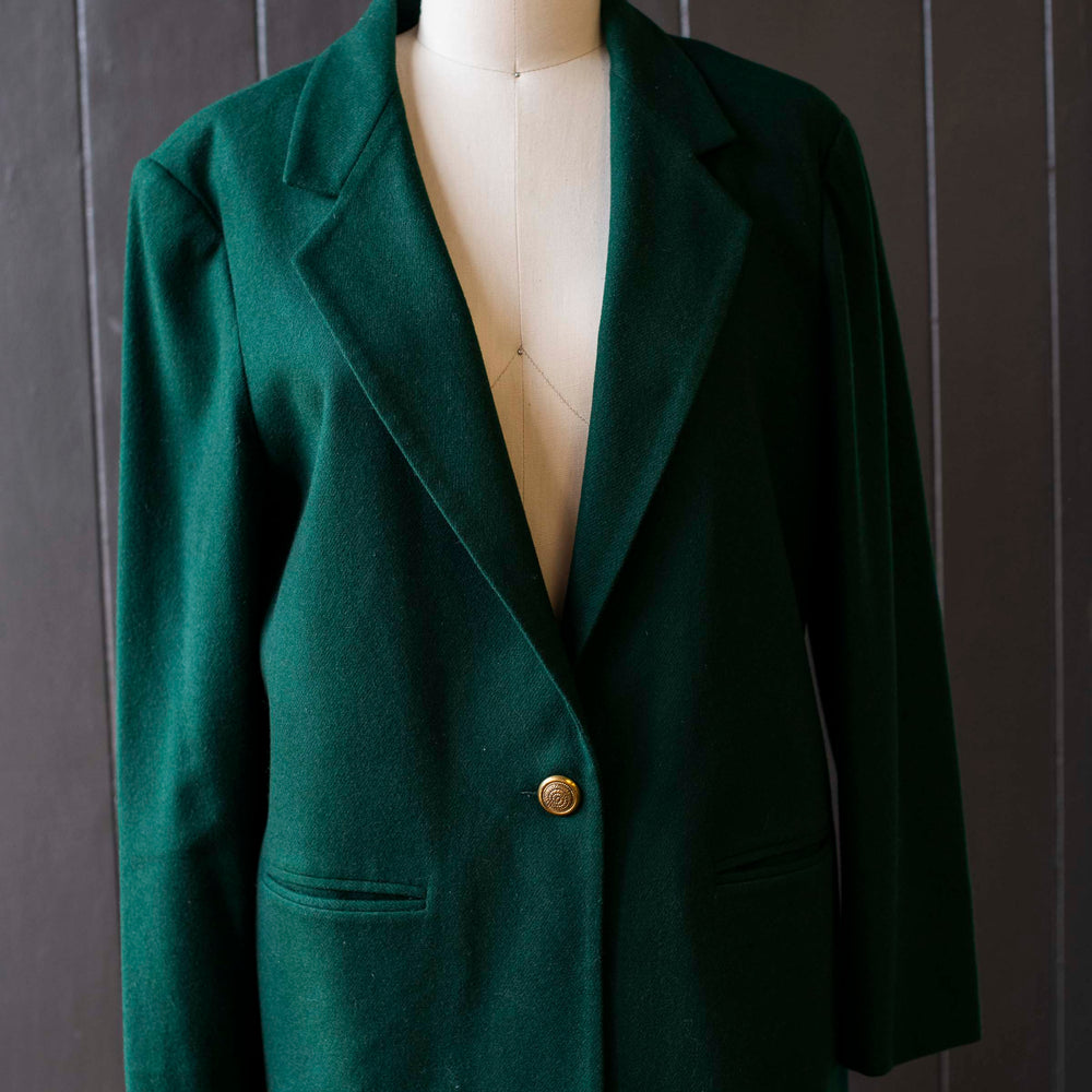 
                      
                        Vintage Jewel Green Single Button Blazer - Size L
                      
                    