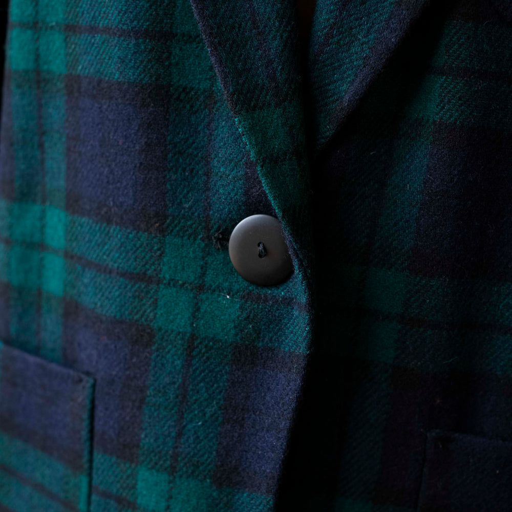 
                      
                        Vintage Navy & Green Tartan Plaid Blazer - Size M
                      
                    
