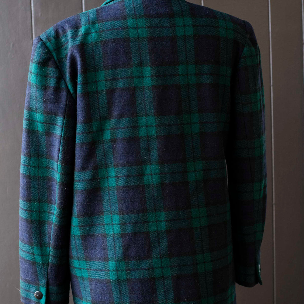 
                      
                        Vintage Navy & Green Tartan Plaid Blazer - Size M
                      
                    