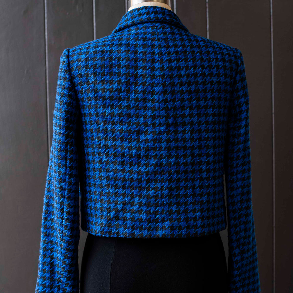 
                      
                        Pre-loved Blue & Black Houndstooth Crop Blazer - Size M
                      
                    