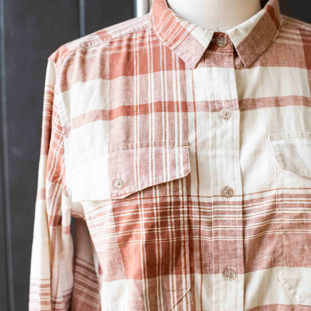 
                      
                        Pre-loved Clay & Cream Eddie Bauer Plaid Button-down Top - Size L
                      
                    