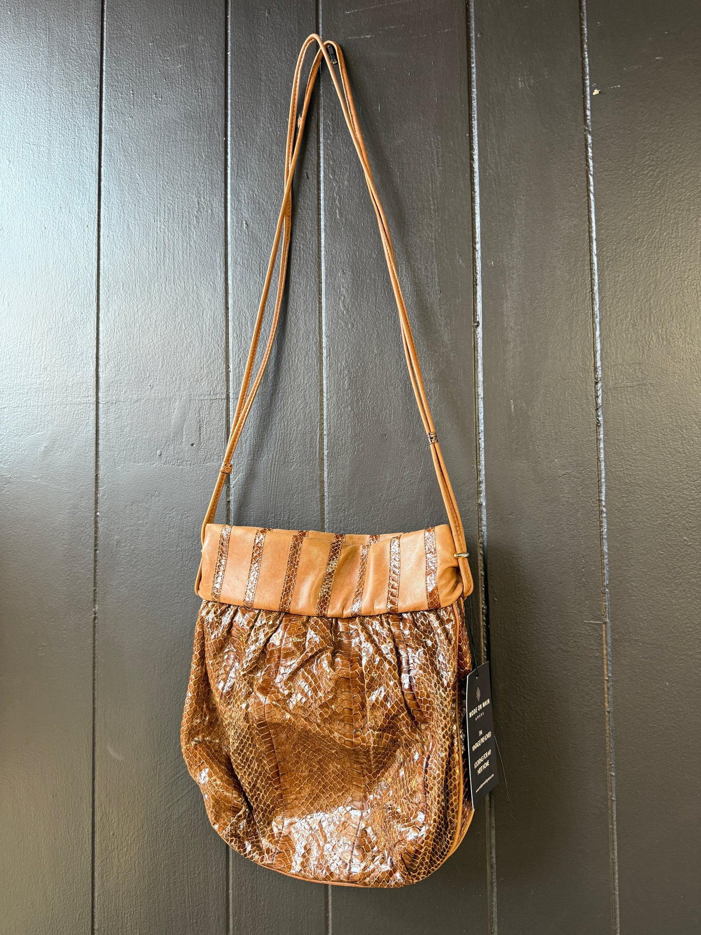 Vintage Italian Brown Leather Bag