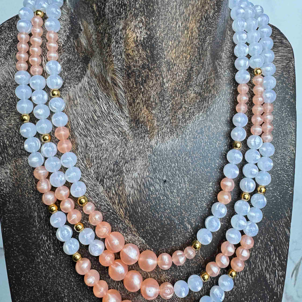 
                      
                        Vintage Multi-Strand Pastel Beaded Necklace
                      
                    