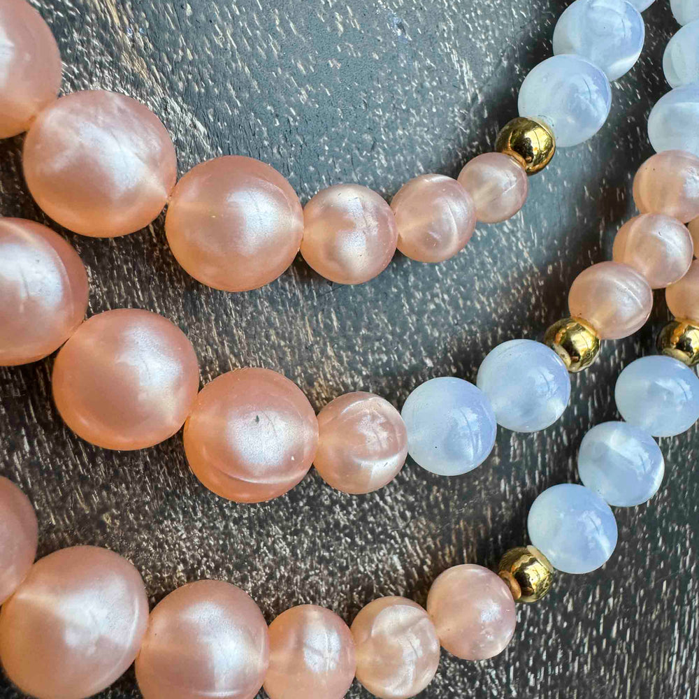 
                      
                        Vintage Multi-Strand Pastel Beaded Necklace
                      
                    