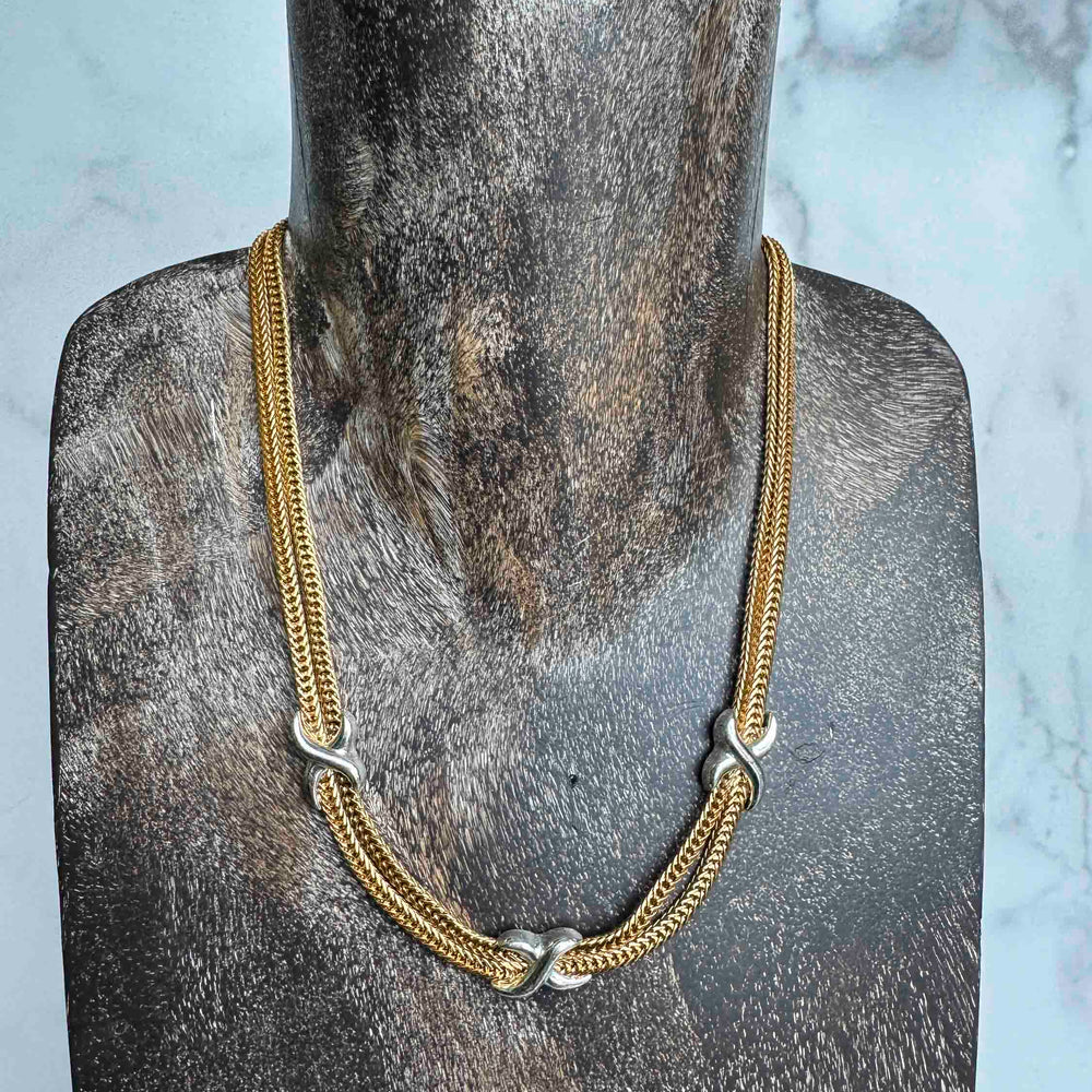 
                      
                        Vintage Gold & Silver Knot Chain Necklace
                      
                    