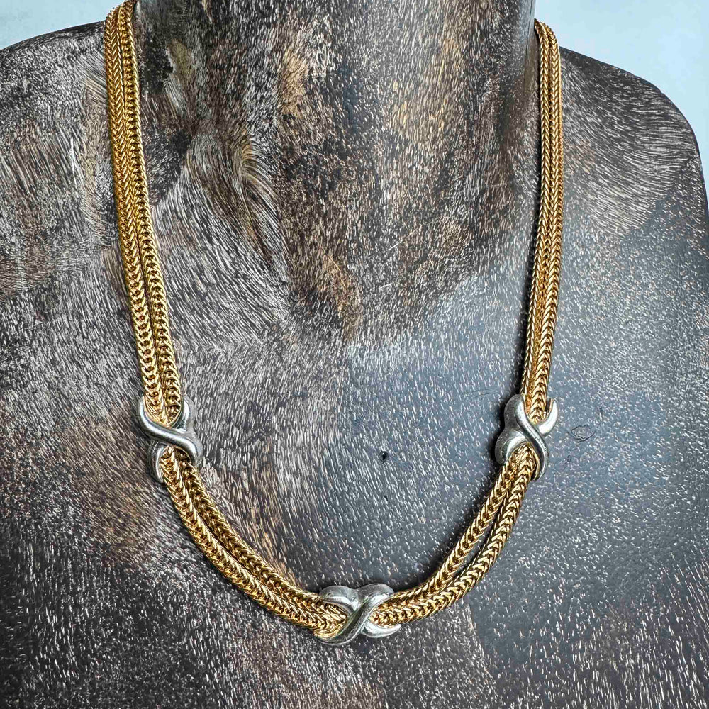 
                      
                        Vintage Gold & Silver Knot Chain Necklace
                      
                    