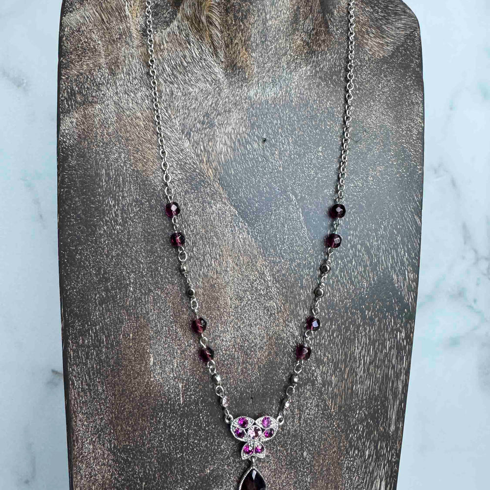 
                      
                        Vintage Regal Amethyst Drop Necklace
                      
                    