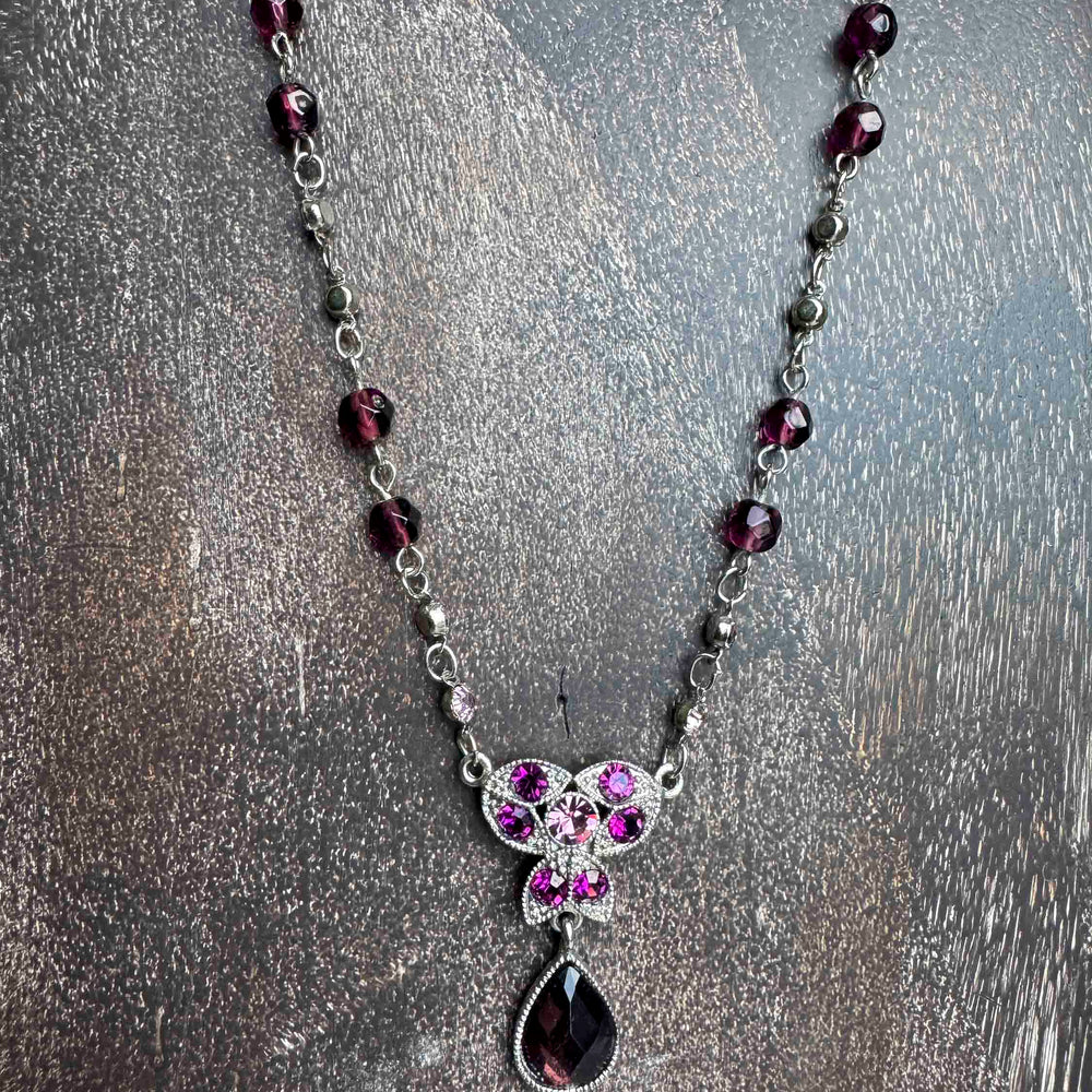 
                      
                        Vintage Regal Amethyst Drop Necklace
                      
                    
