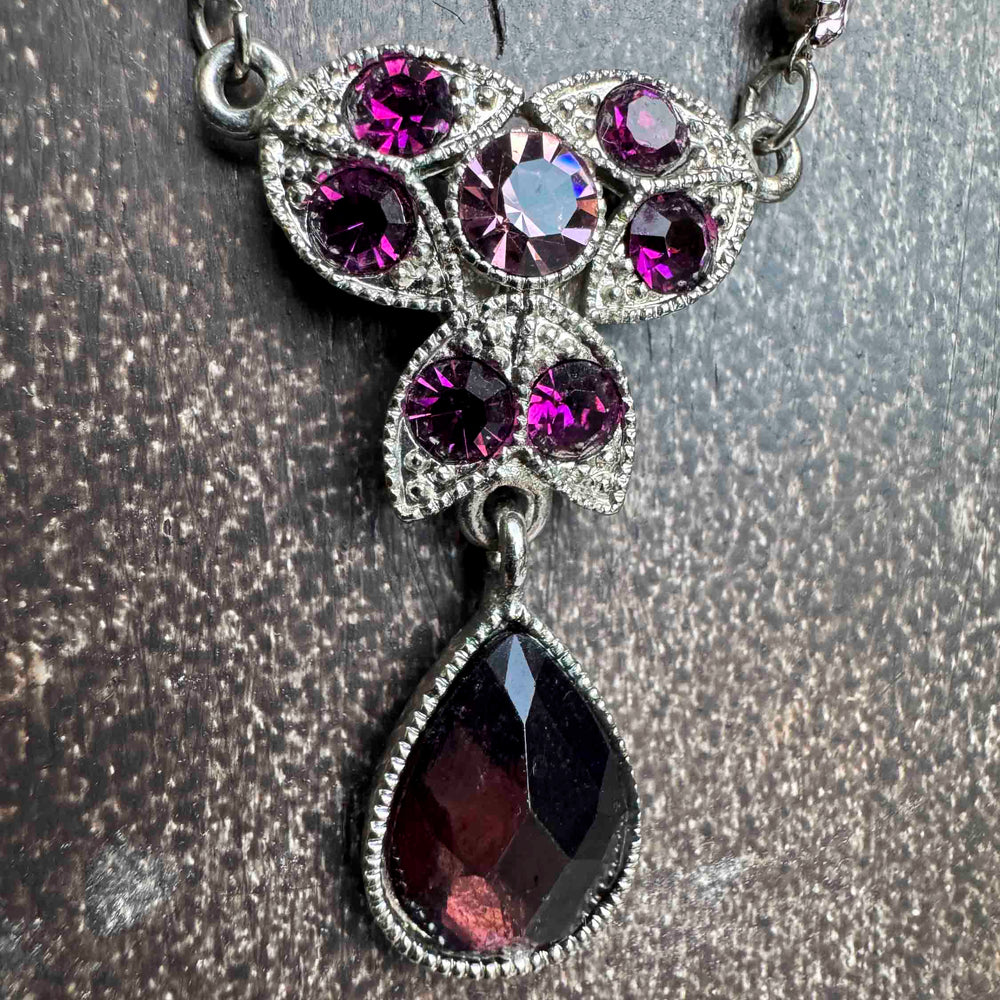 
                      
                        Vintage Regal Amethyst Drop Necklace
                      
                    