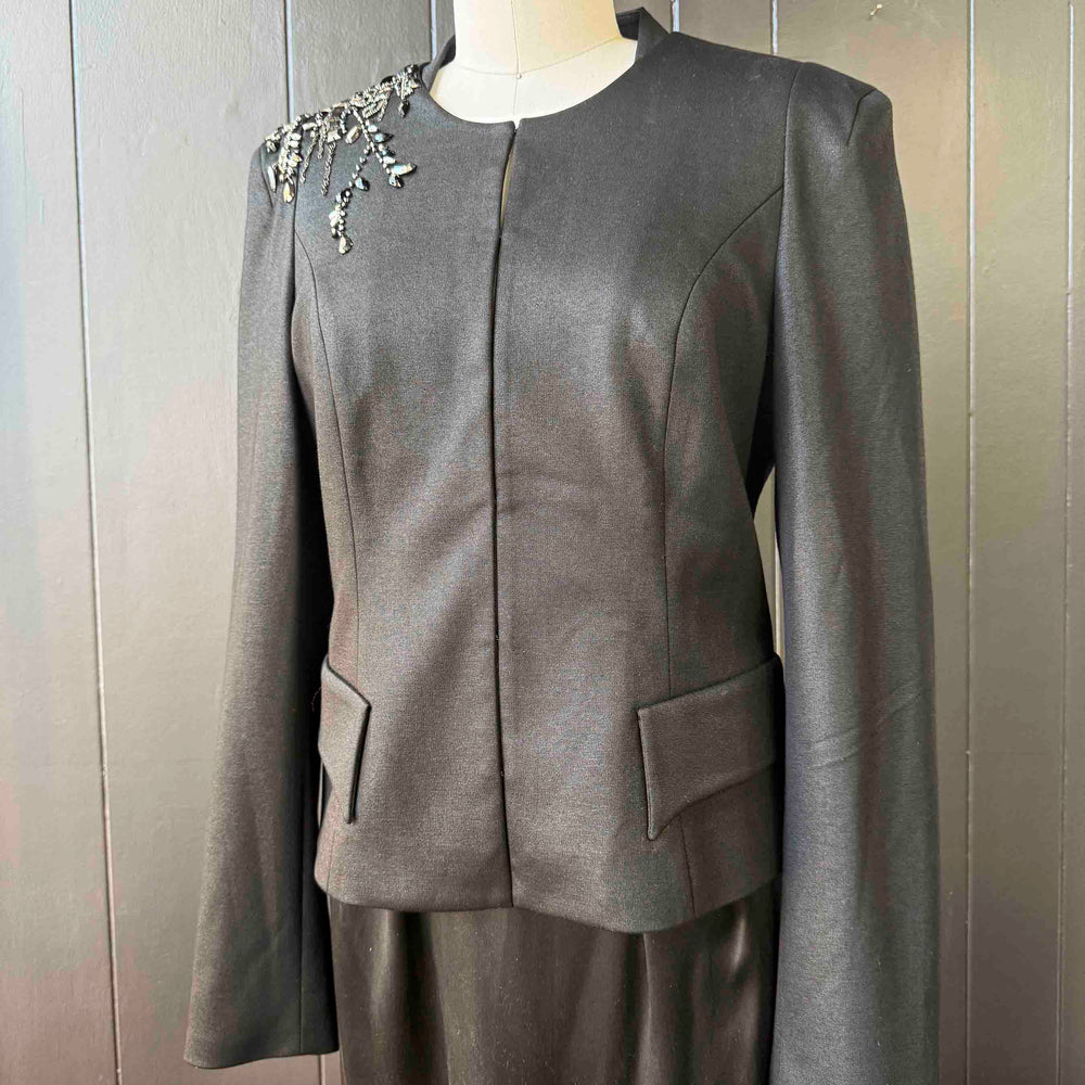 Pre-loved Black Embellished Emely Essence Blazer - Size M