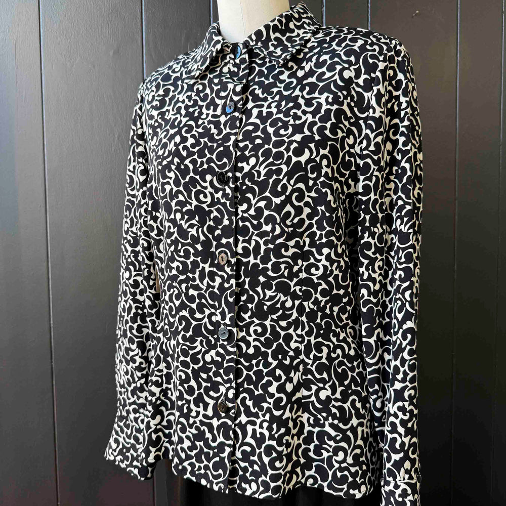 Luxury Pre-Loved 100% Silk Nina Mclemore Top - Size M