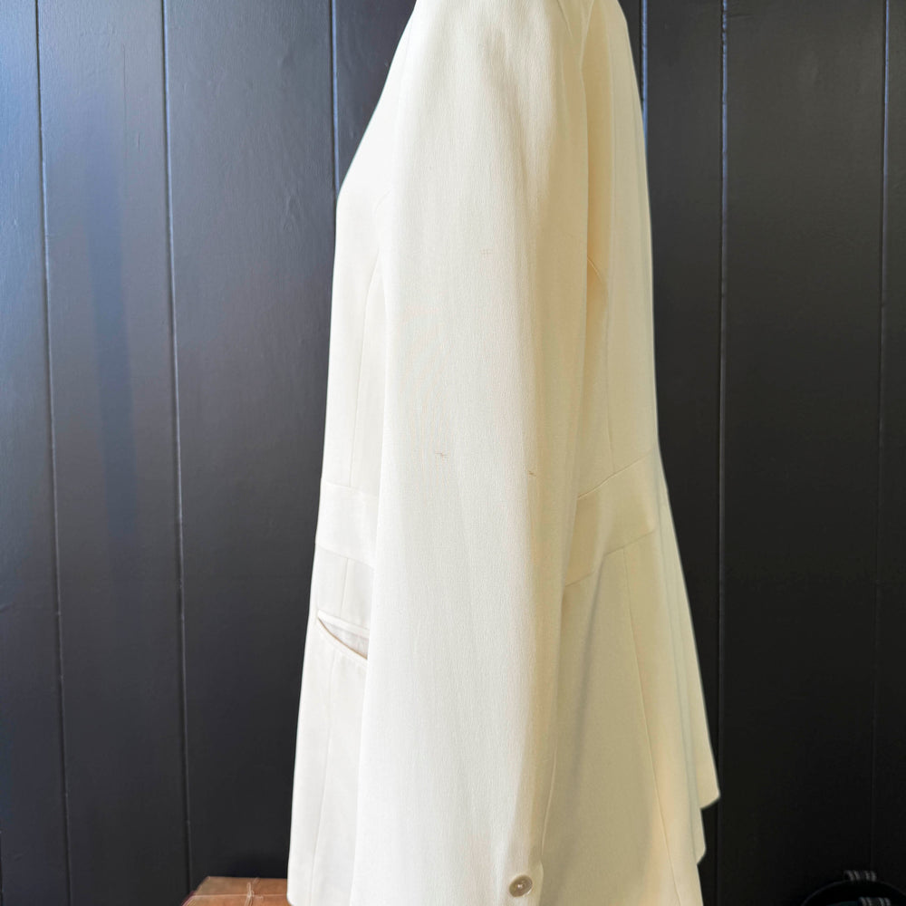 Vintage Off-white Rick Bacchus Silk Blazer - Size L