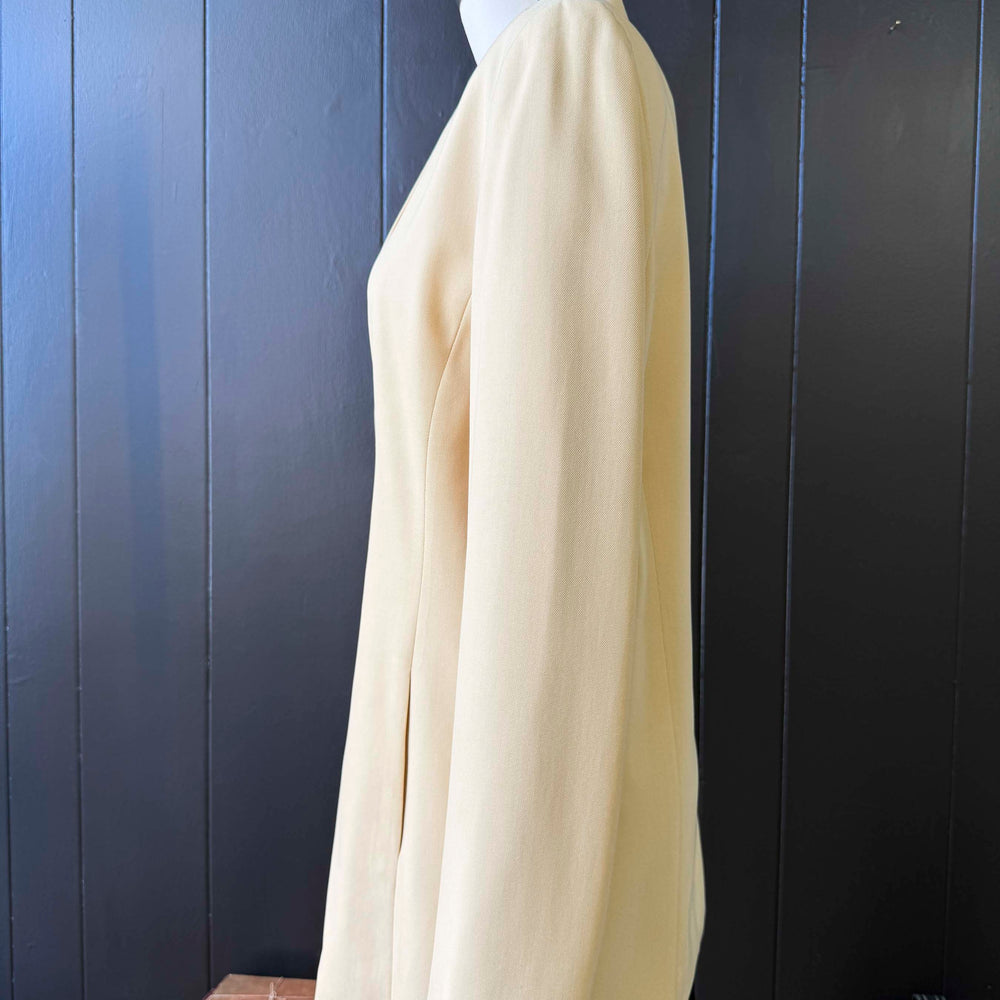 Vintage Butter Yellow Single Button Blazer - Size M