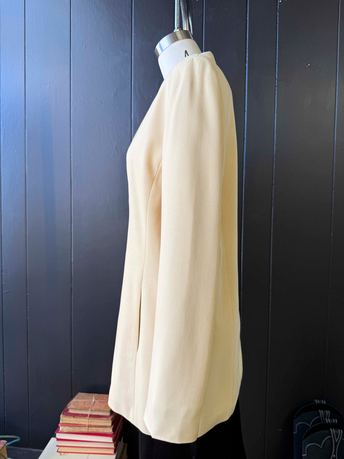 Vintage Butter Yellow Single Button Blazer - Size M
