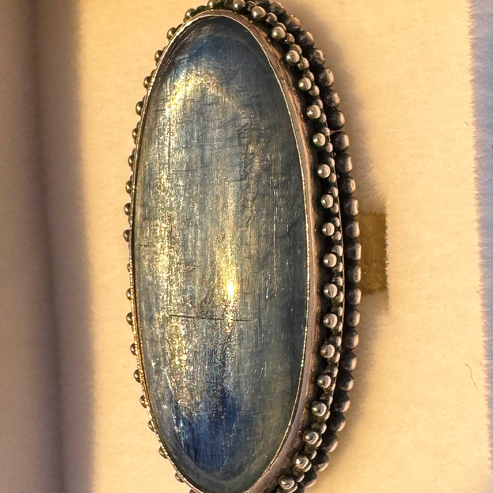 
                      
                        Vintage Sterling Silver Kyanite Statement Ring – Size 6
                      
                    
