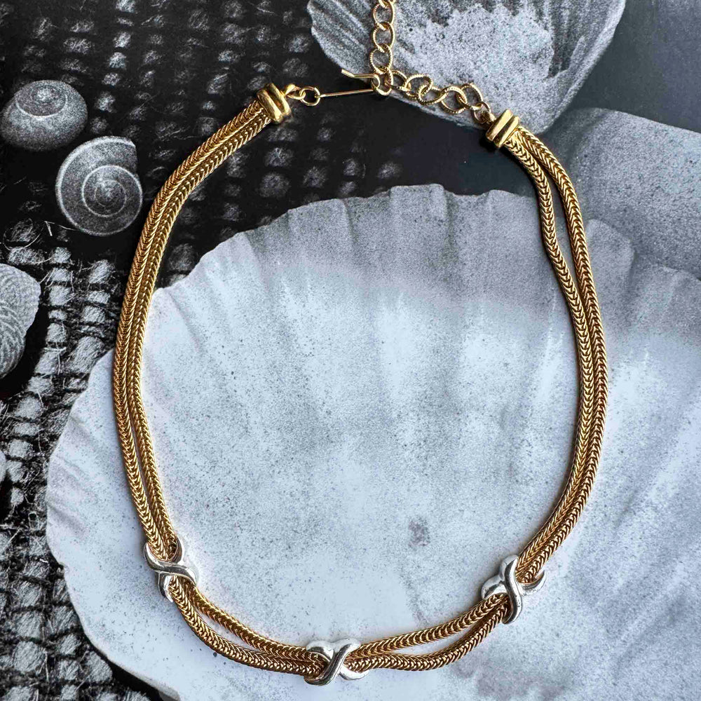 
                      
                        Vintage Gold & Silver Knot Chain Necklace
                      
                    