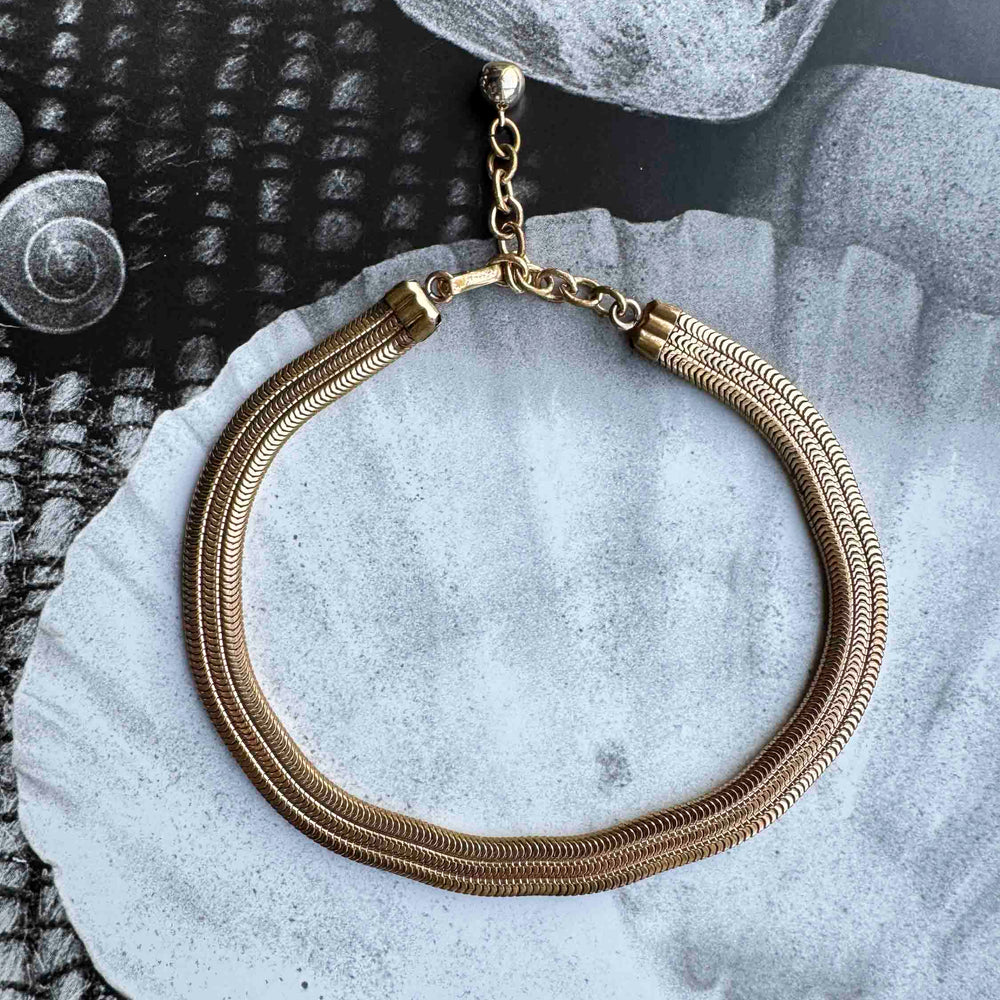
                      
                        Vintage Gold Snake Chain Choker Necklace
                      
                    