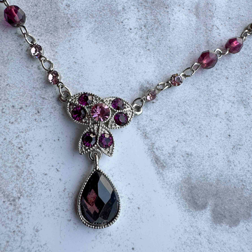 
                      
                        Vintage Regal Amethyst Drop Necklace
                      
                    