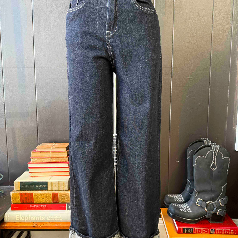 Pre-loved Wide Cuff Denim - Size S