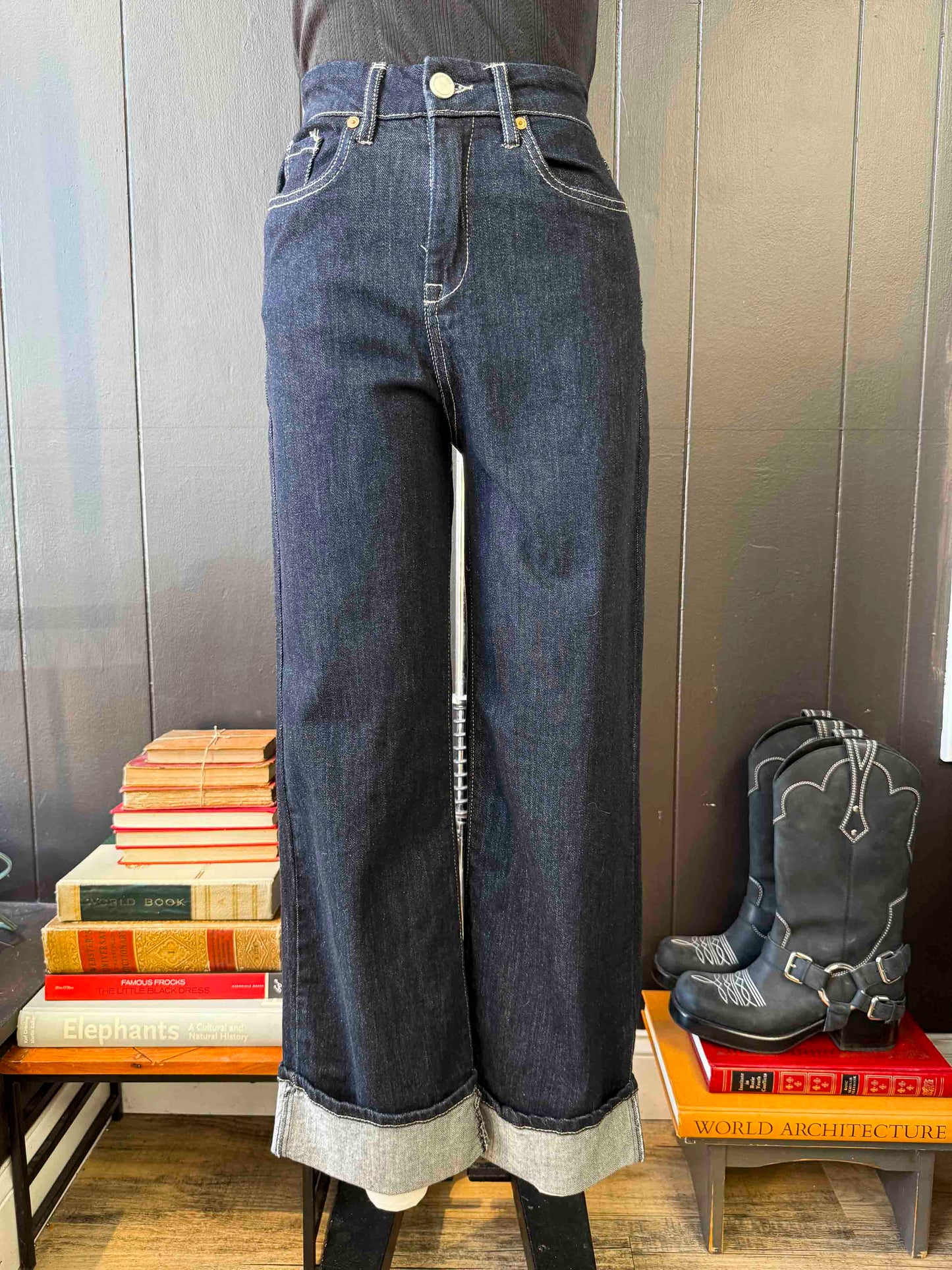 Pre-loved Wide Cuff Denim - Size S