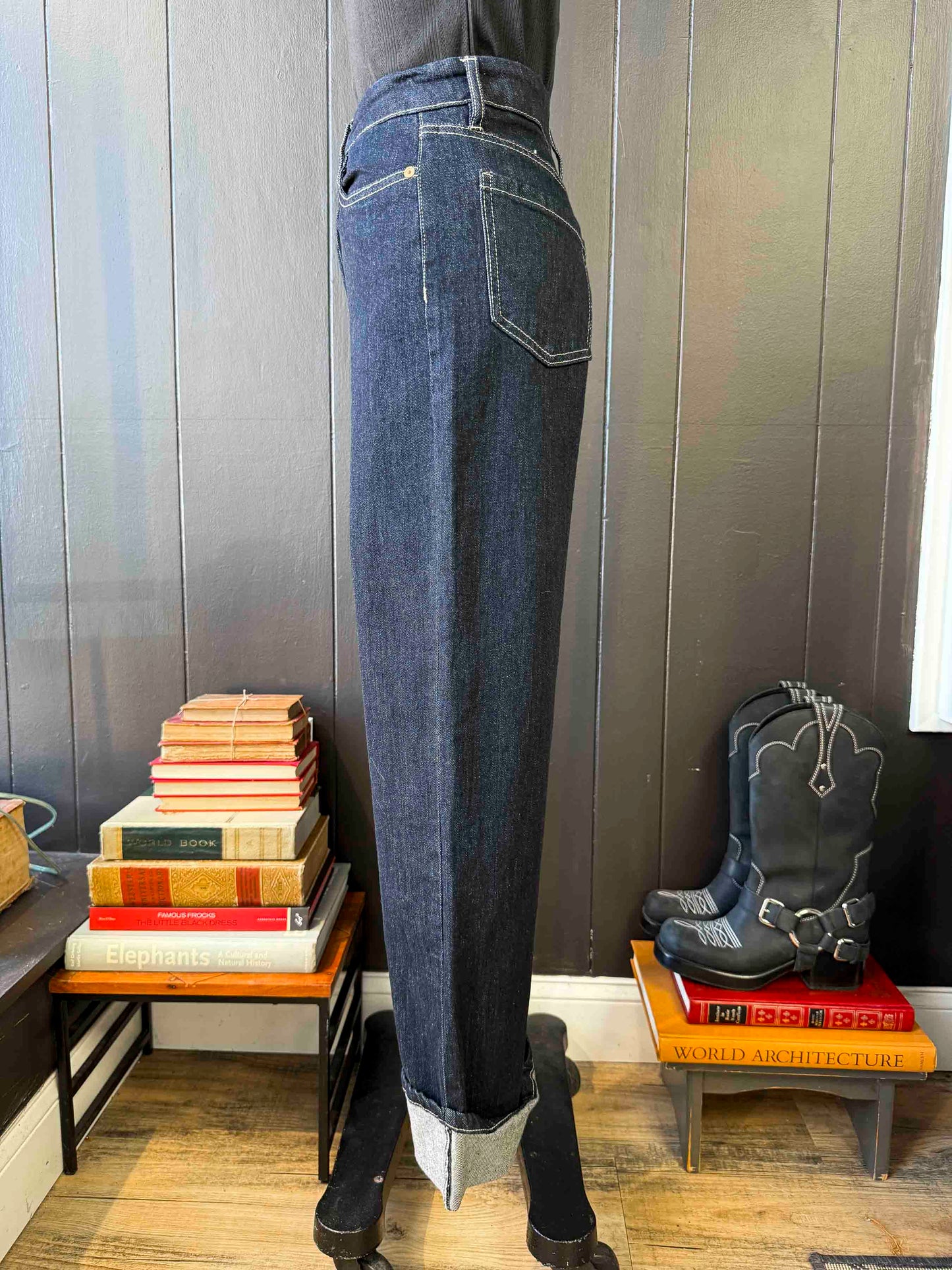 Pre-loved Wide Cuff Denim - Size S