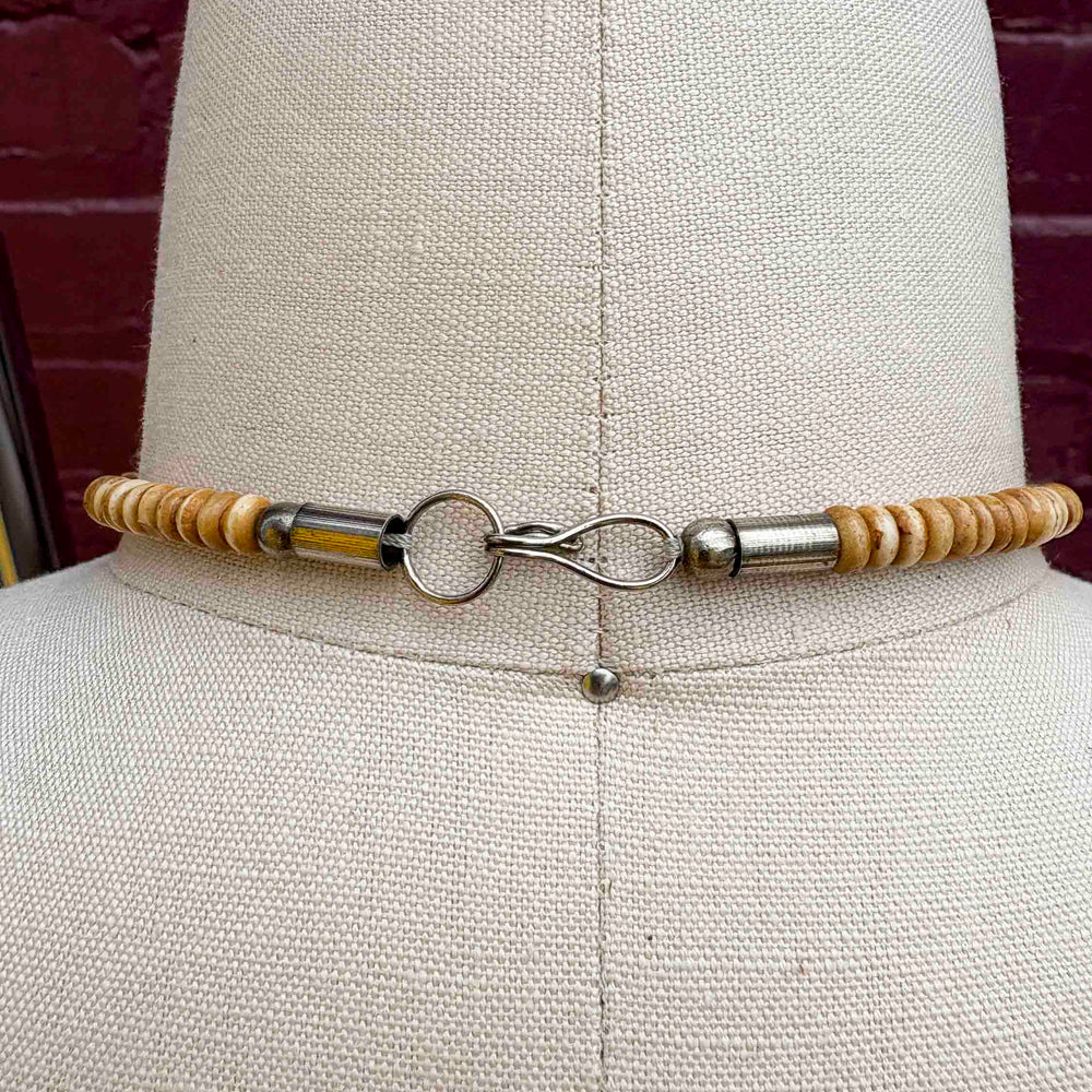 
                      
                        Vintage Metal & Carved Bone Necklace
                      
                    