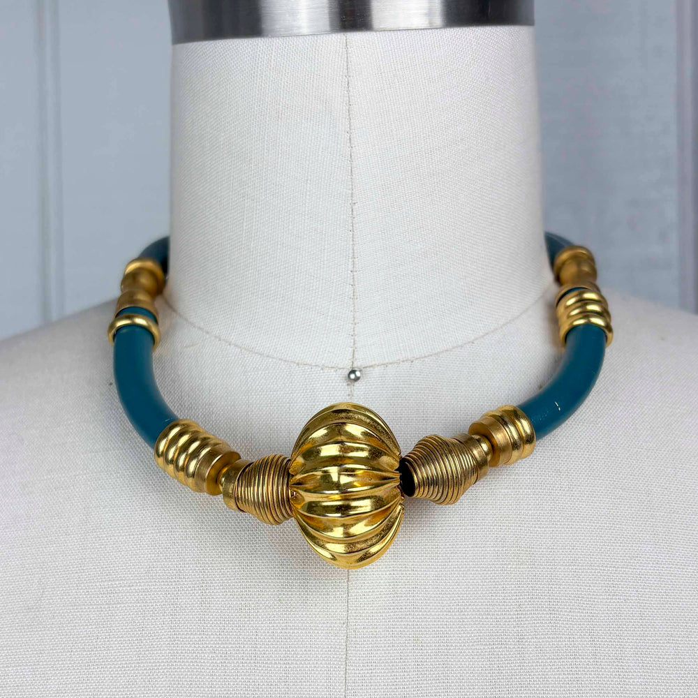 
                      
                        Vintage Blue/Gold Necklace
                      
                    