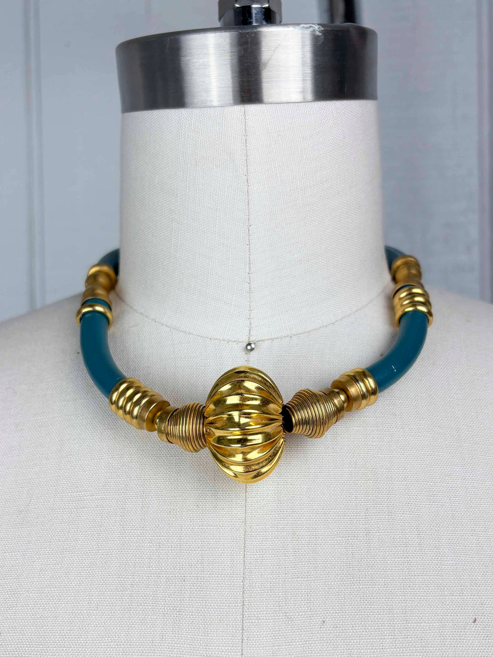 Vintage Blue/Gold Necklace