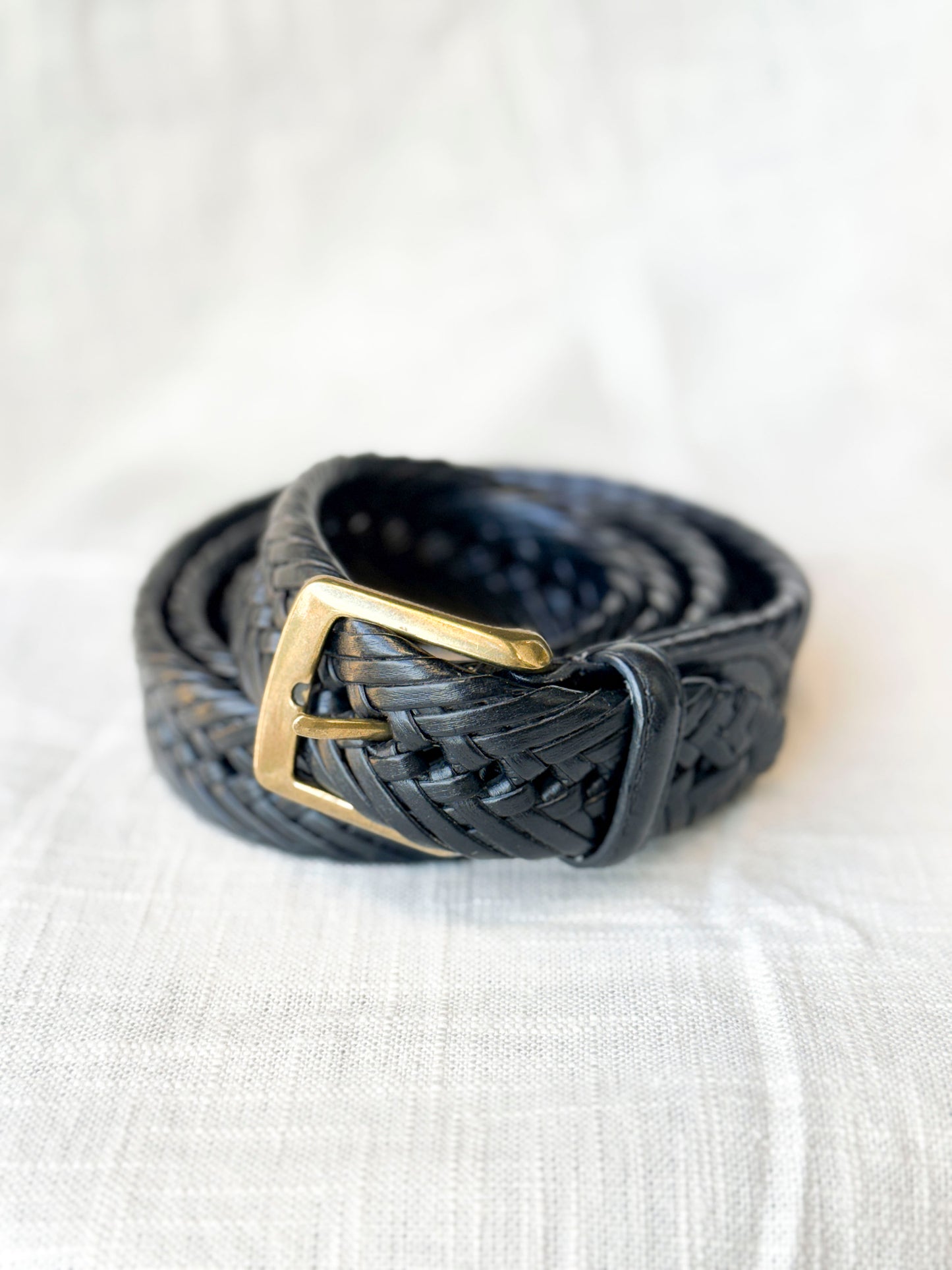 Pre-loved Black Braided Belt - XL