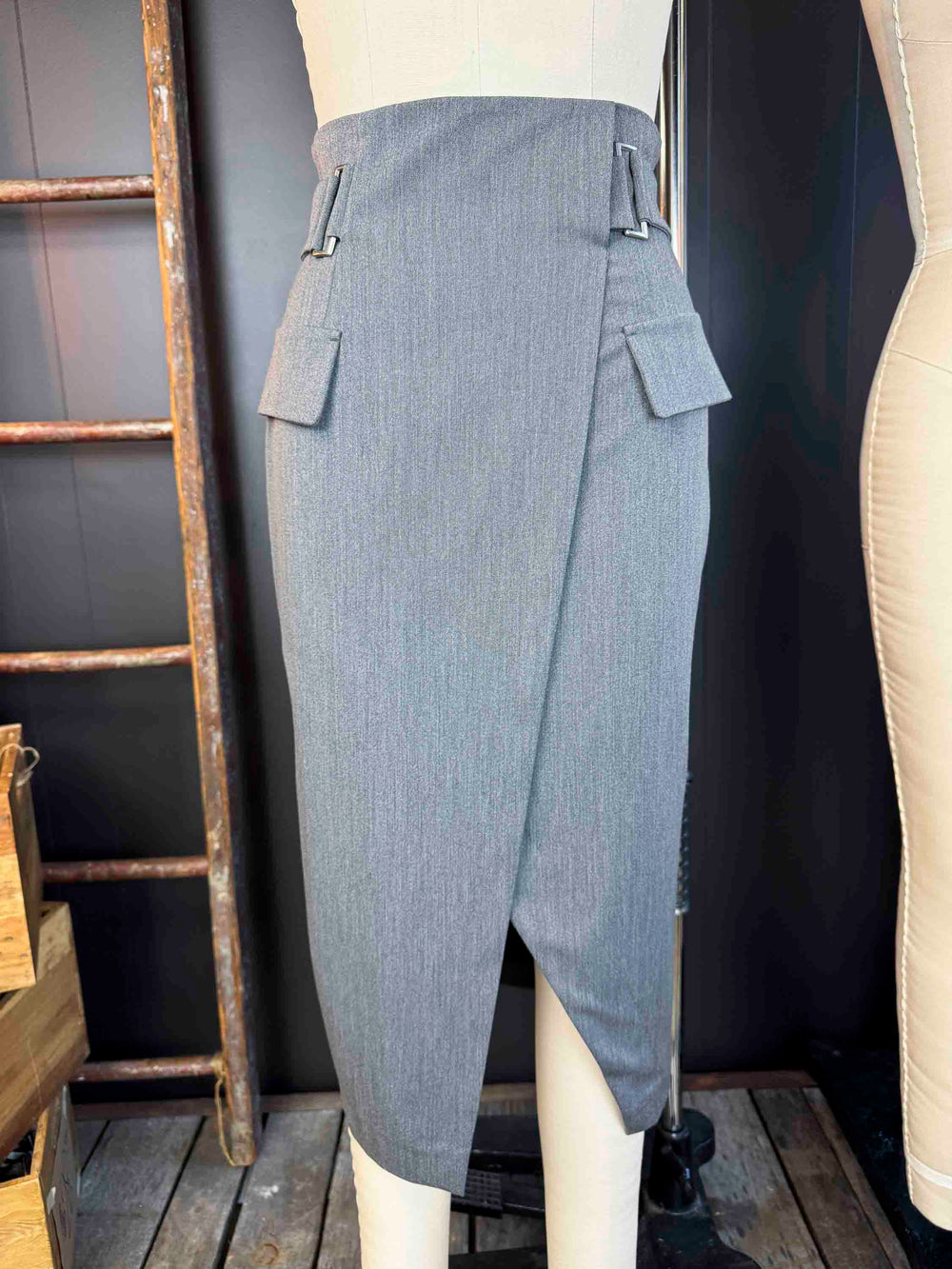Pre loved Gray Pencil Skirt - Size S
