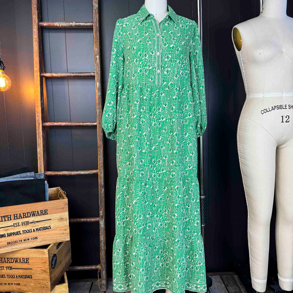 
                      
                        Pre-loved Green Vine Maxi Dress - Size S
                      
                    
