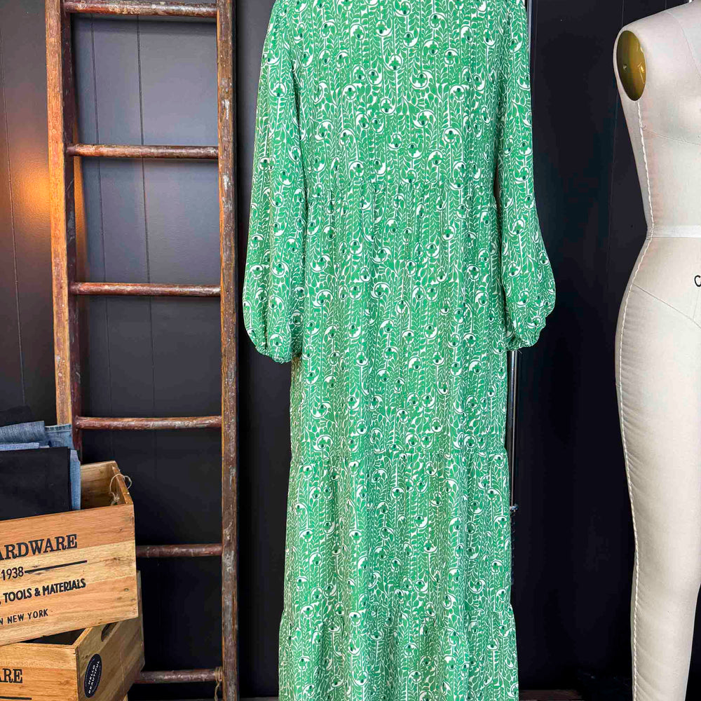
                      
                        Pre-loved Green Vine Maxi Dress - Size S
                      
                    