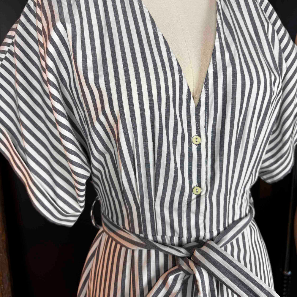 
                      
                        Pre-loved Black and White Striped Poplin Dress - Size XS
                      
                    