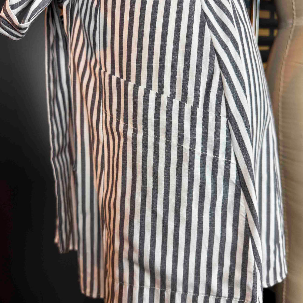 
                      
                        Pre-loved Black and White Striped Poplin Dress - Size XS
                      
                    