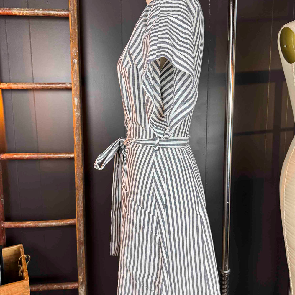 
                      
                        Pre-loved Black and White Striped Poplin Dress - Size XS
                      
                    