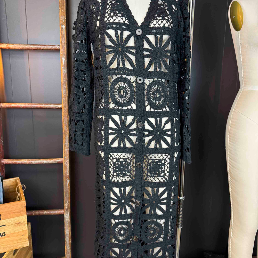 
                      
                        New Crochet Maxi Kimono Cardigan - Size S/M
                      
                    